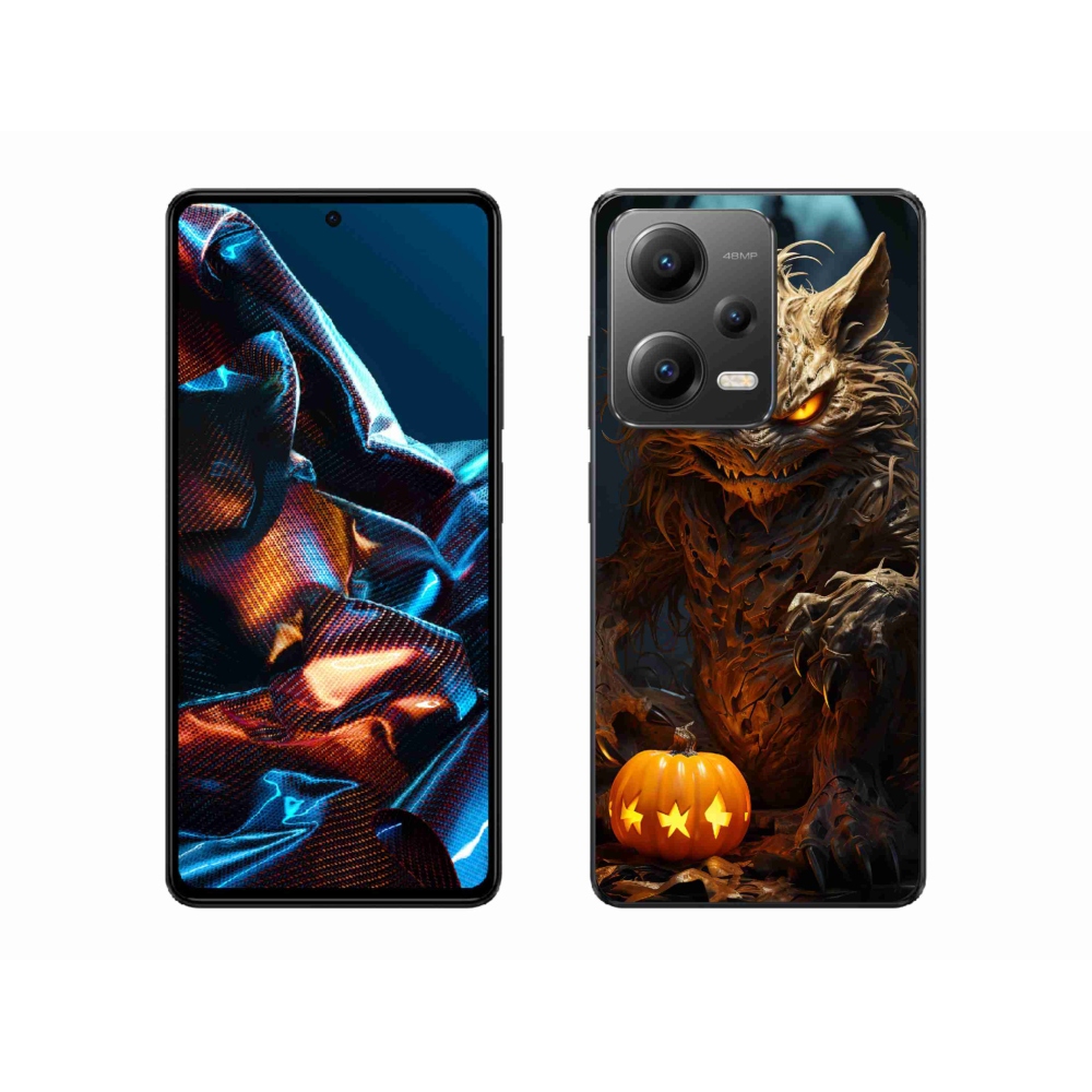 Gelový kryt mmCase na Xiaomi Redmi Note 12 Pro 5G - halloweenská příšera