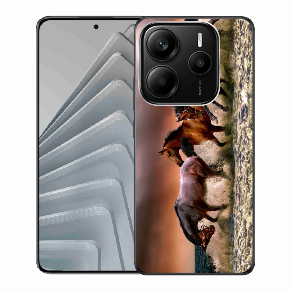 Gelový kryt mmCase na Xiaomi Redmi Note 14 5G - koně 1