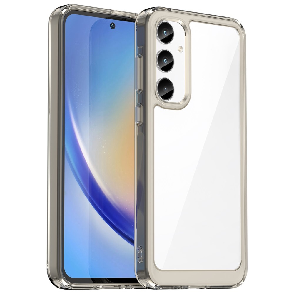 Gelový obal s pevnými zády na Samsung Galaxy A35 5G - šedý