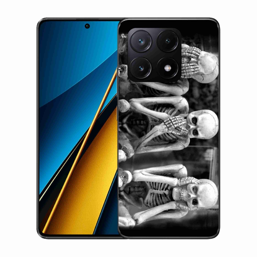 Gelový kryt mmCase na Xiaomi Poco X6 Pro 5G - kostlivci