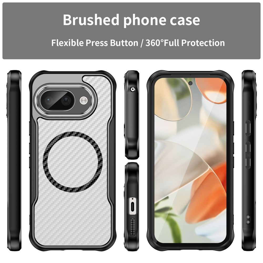 Texture odolný kryt s podporou MagSafe na Google Pixel 9a - černý