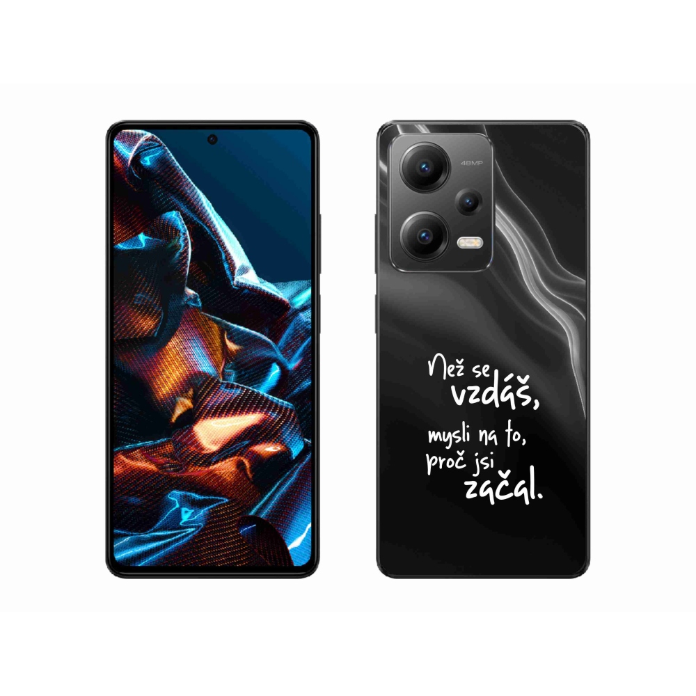 Gelový kryt mmCase na Xiaomi Redmi Note 12 Pro 5G - citát 2 černé pozadí