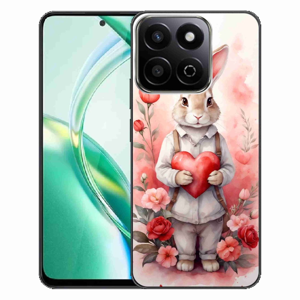 Gelový kryt mmCase na Honor 200 Smart 5G - zajíc se srdíčkem