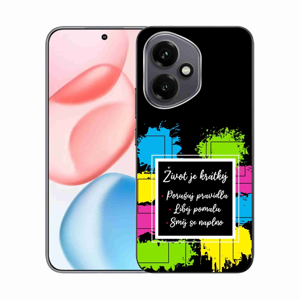 Gelový kryt mmCase na Honor 400 - citát 5 černé pozadí