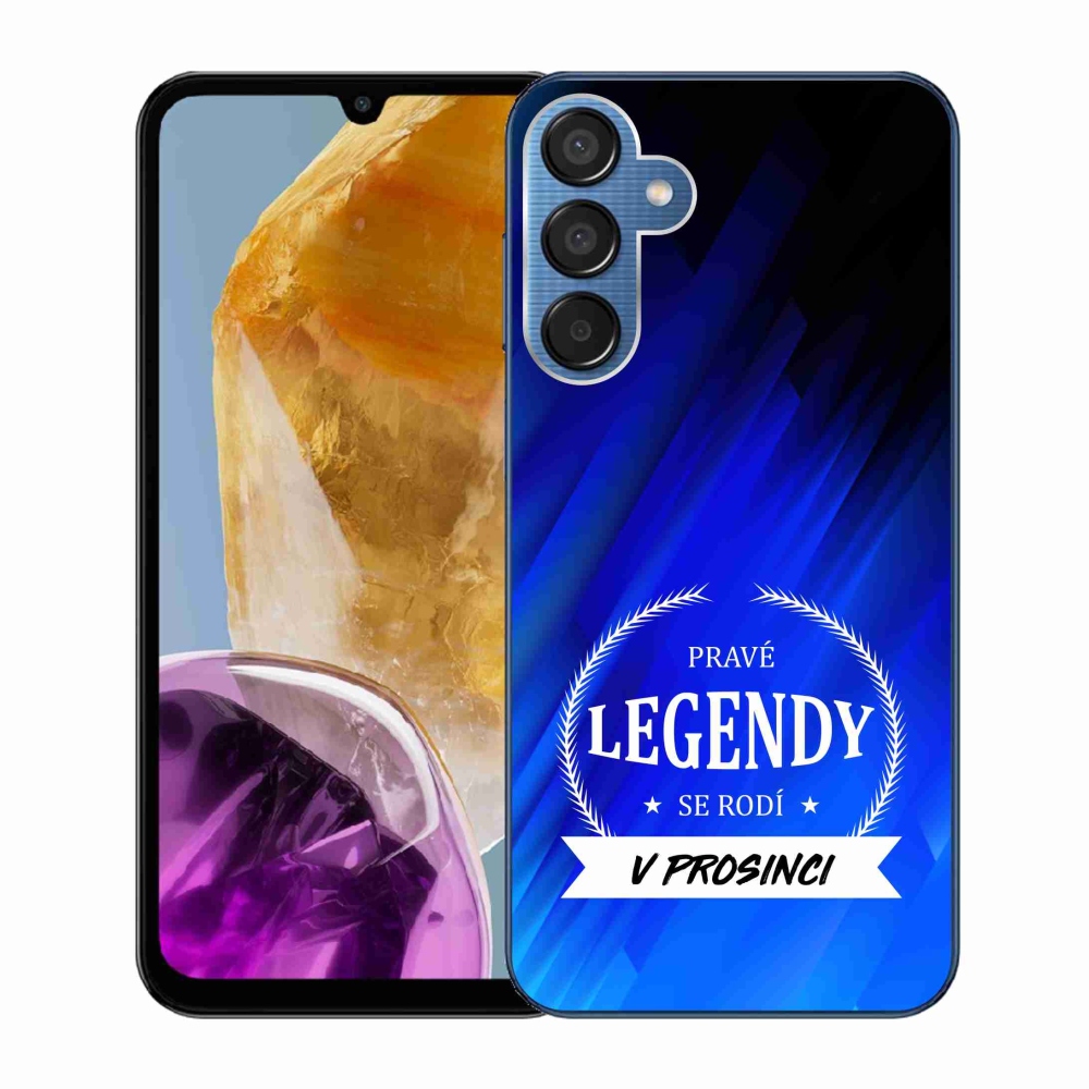 Gelový kryt mmCase na Samsung Galaxy M15 5G - legendy v prosinci modré pozadí