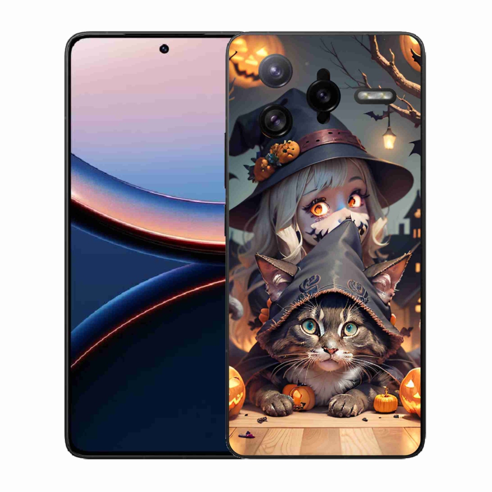 Gelový kryt mmCase na Xiaomi Poco F7 Ultra - čarodějnice s kočkou
