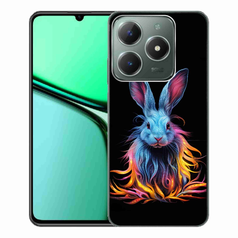Gelový kryt mmCase na Realme C61 - abstraktní zajíc