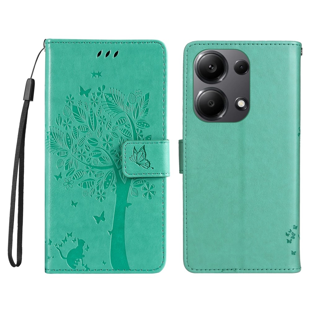 Trees knížkové pouzdro na Xiaomi Redmi Note 13 Pro 4G/Poco M6 Pro - modrozelené