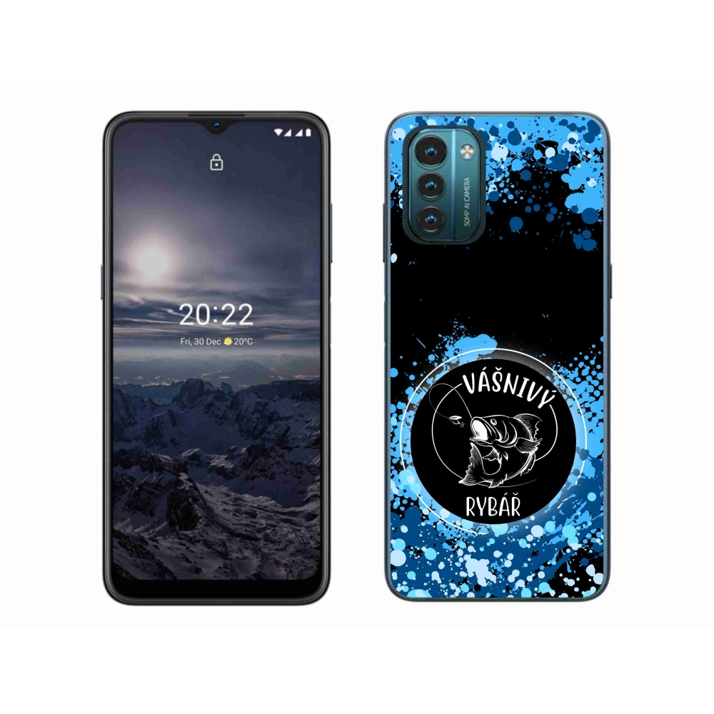 Gelový kryt mmCase na Nokia G11/G21 - vášnivý rybář černé pozadí