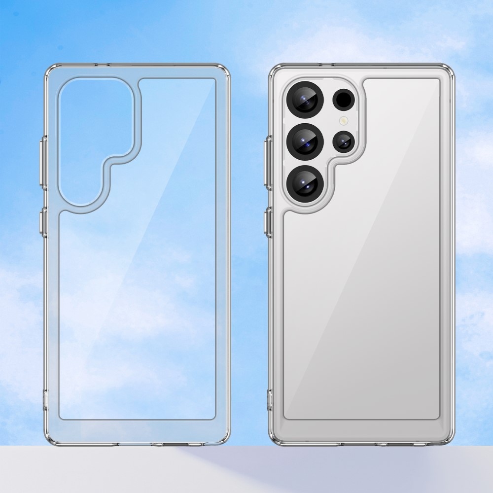 Gelový obal s pevnými zády na Samsung Galaxy S25 Ultra - průhledný