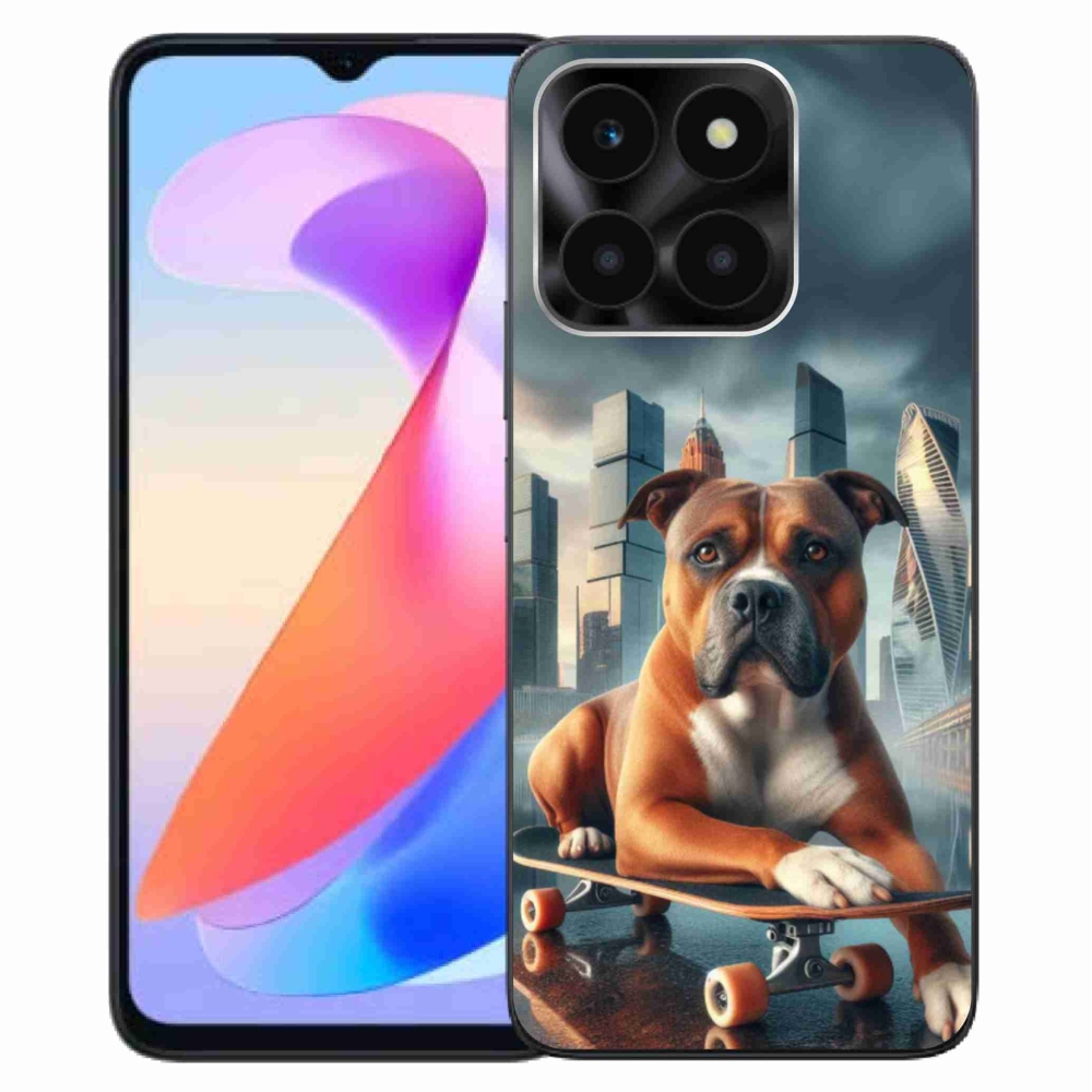 Gelový kryt mmCase na Honor X6a - pes na skateboardu