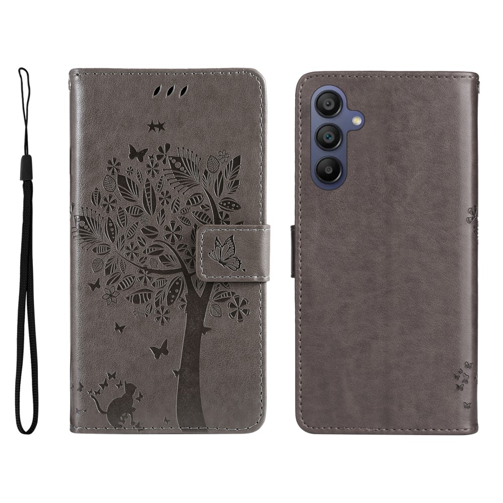 Trees knížkové pouzdro na Samsung Galaxy A16 4G/5G/A26 5G - šedé