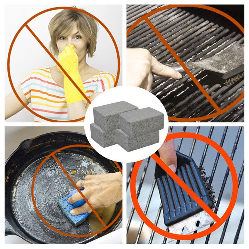 BBQ čisticí blok na grilovací rošty pro odstranění připálenin 10 × 7 × 4 cm