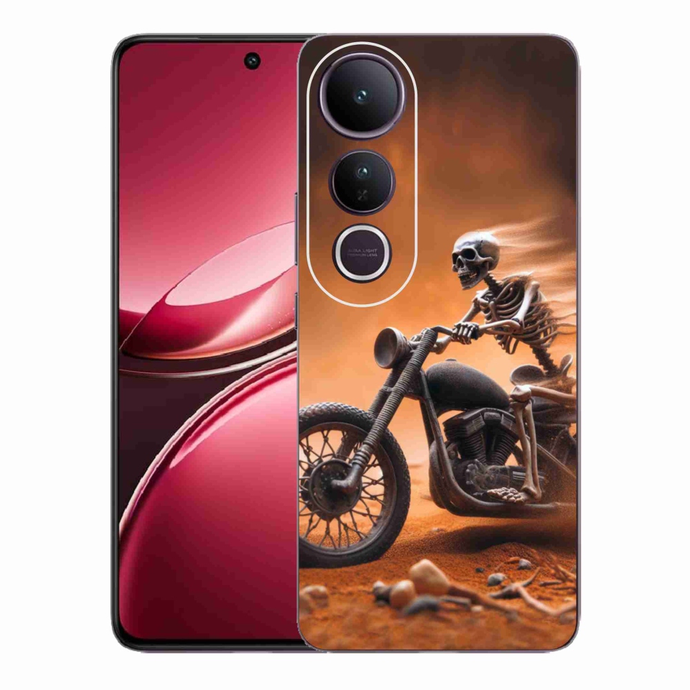 Gelový kryt mmCase na Vivo V50 Lite 4G/5G - kostra na motorce