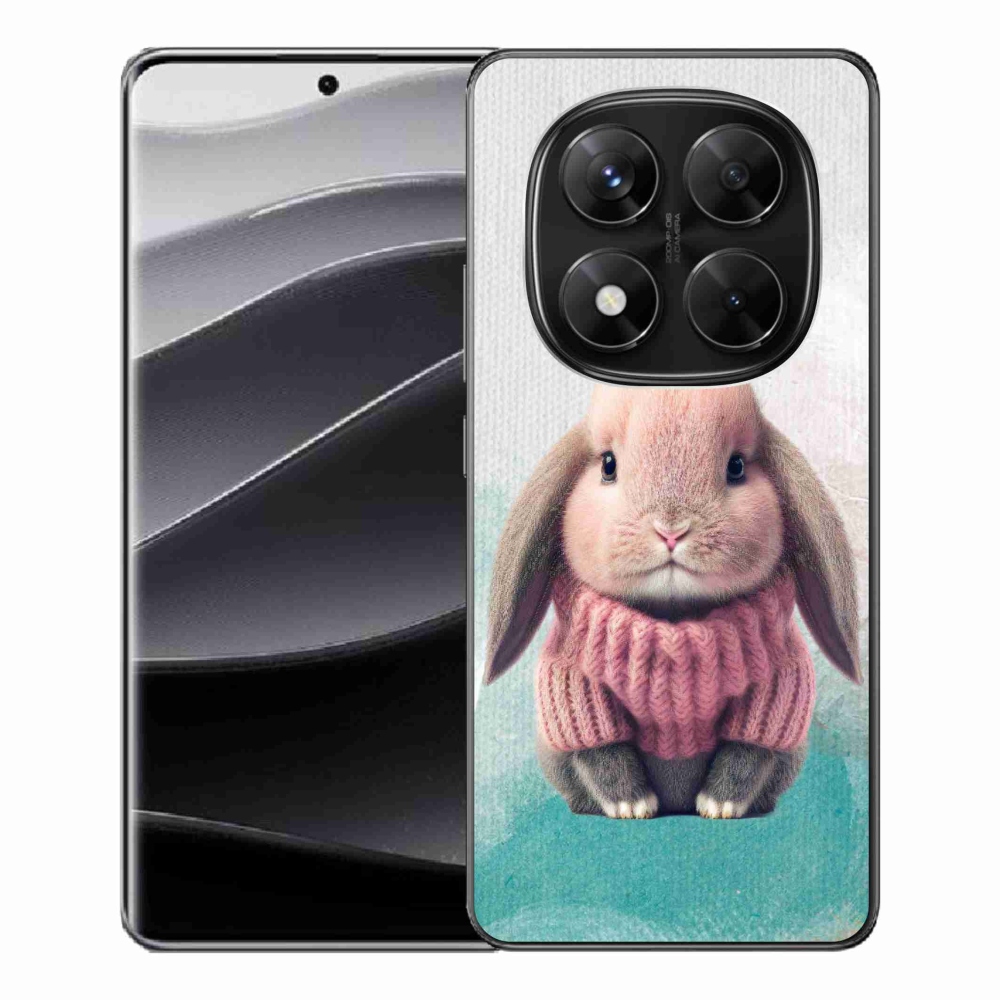 Gelový kryt mmCase na Xiaomi Redmi Note 14 Pro 5G/Poco X7 5G - králíček ve svetru