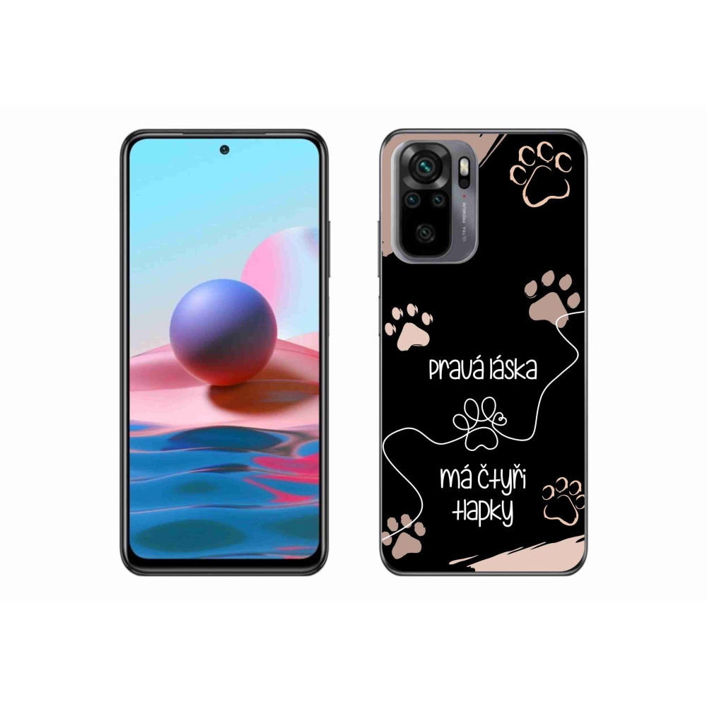 Gelový kryt mmCase na Xiaomi Redmi Note 10 4G - psí motiv 1 černé pozadí