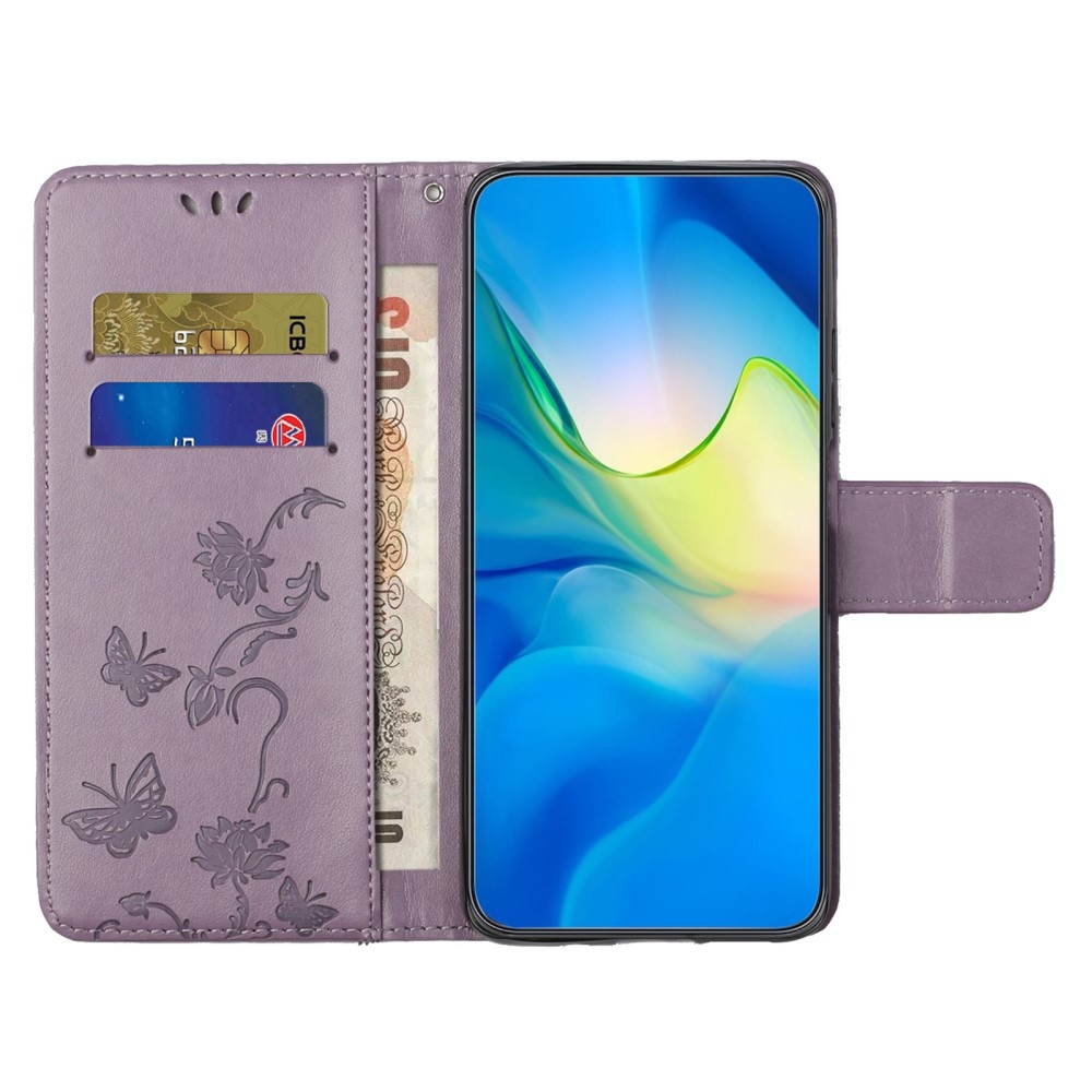 Flower knížkové pouzdro na Samsung Galaxy A36 5G - světlefialové