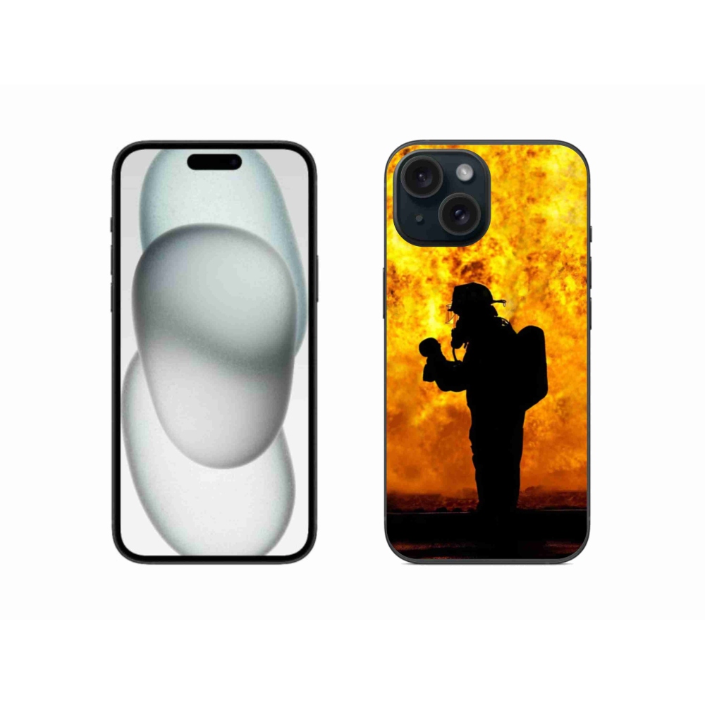 Gelový kryt mmCase na iPhone 15 - hasič
