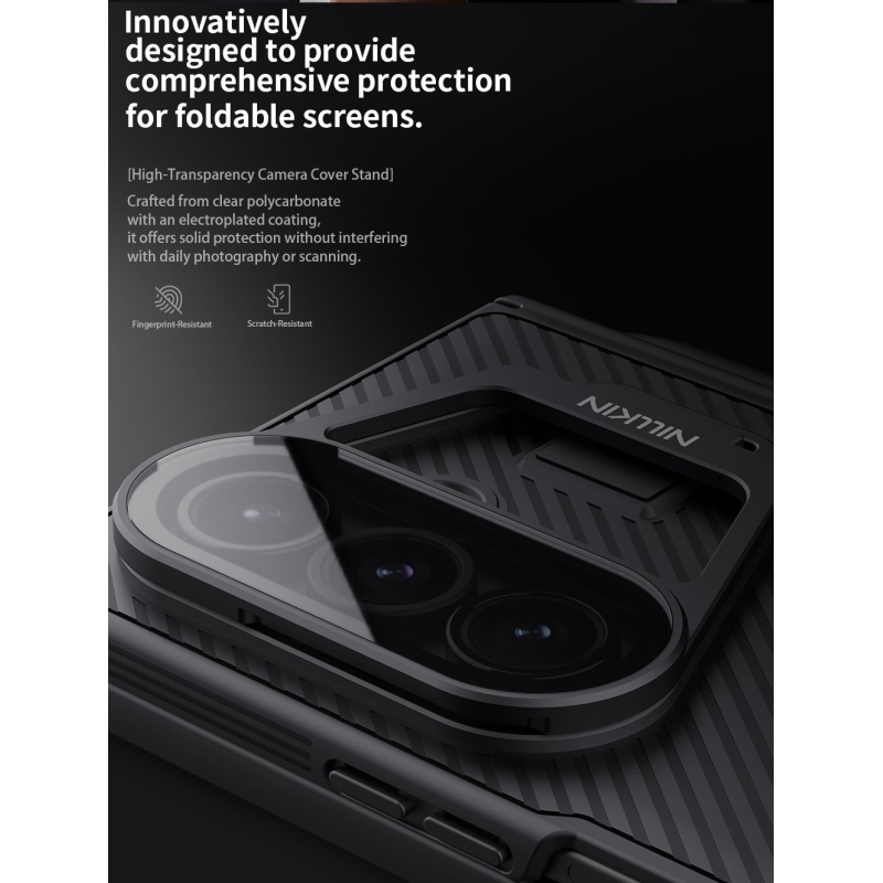Nillkin CamShield Prop Magnetic Pen Slot (Transparent Lens) Zadní Kryt pro Samsung Galaxy Z Fold 7 Black