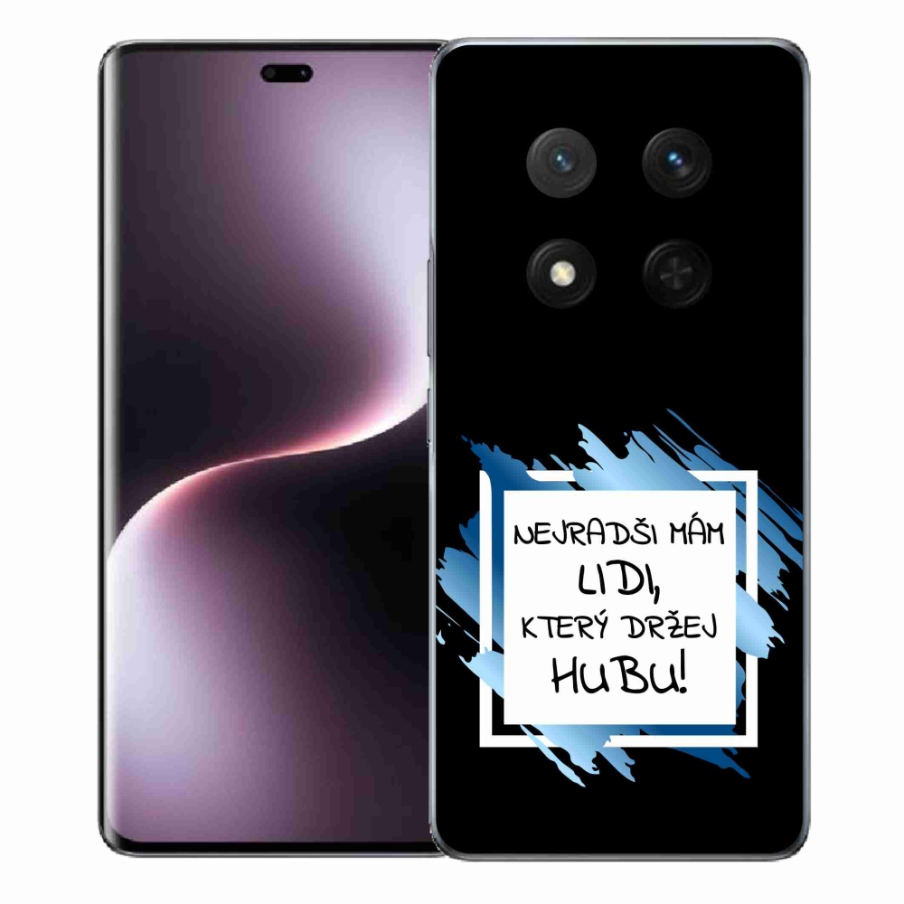 Gelový kryt mmCase na Honor Magic 7 Lite 5G - vtipný text 7 bíločerné pozadí