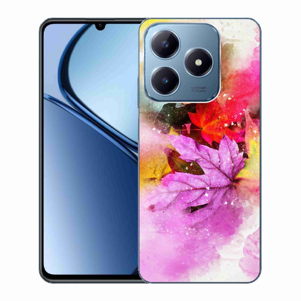 Gelový kryt mmCase na Realme C63 - barevné listy