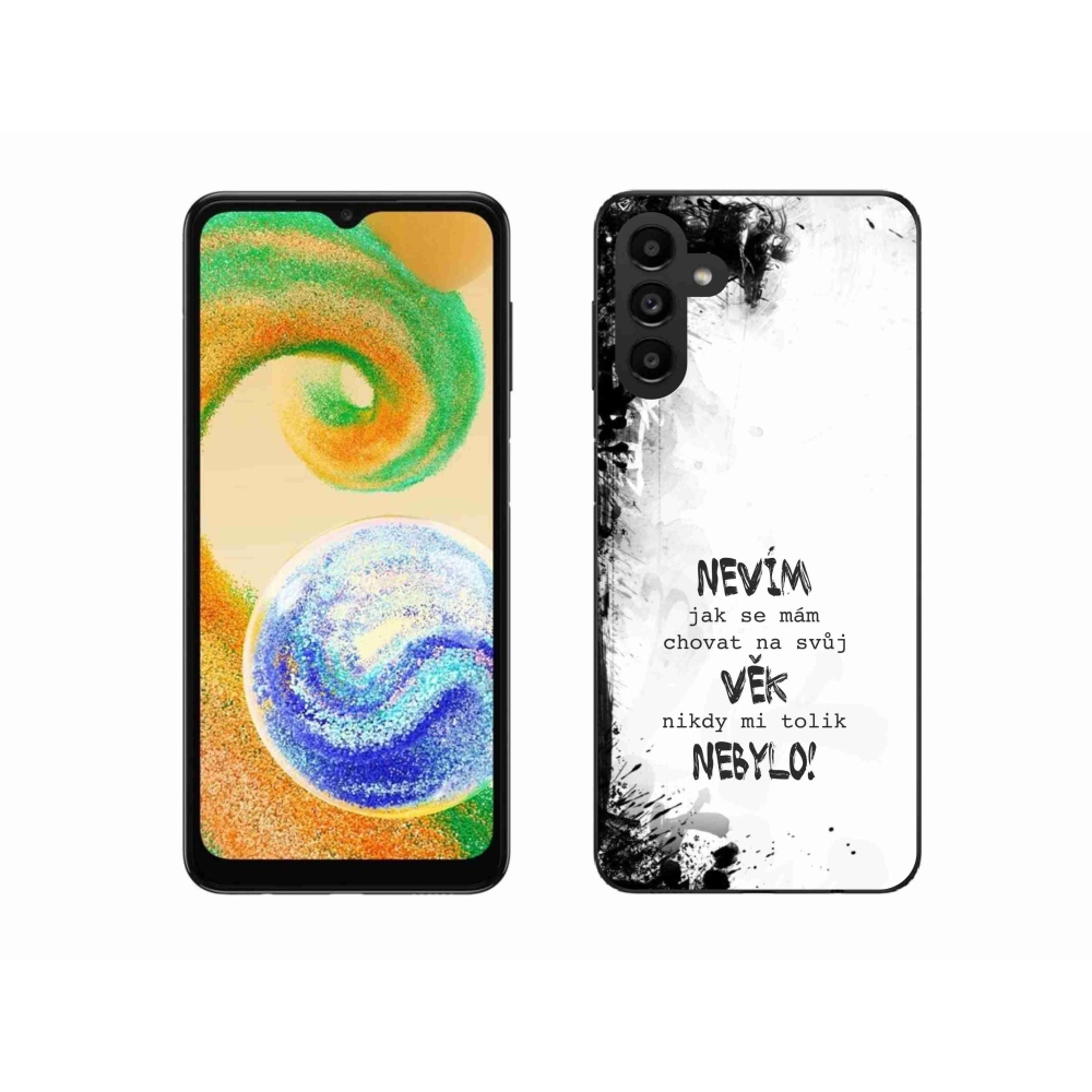 Gelový kryt mmCase na Samsung Galaxy A04s (164.7x76.7x9.1mm) - vtipný text 14 bílé pozadí