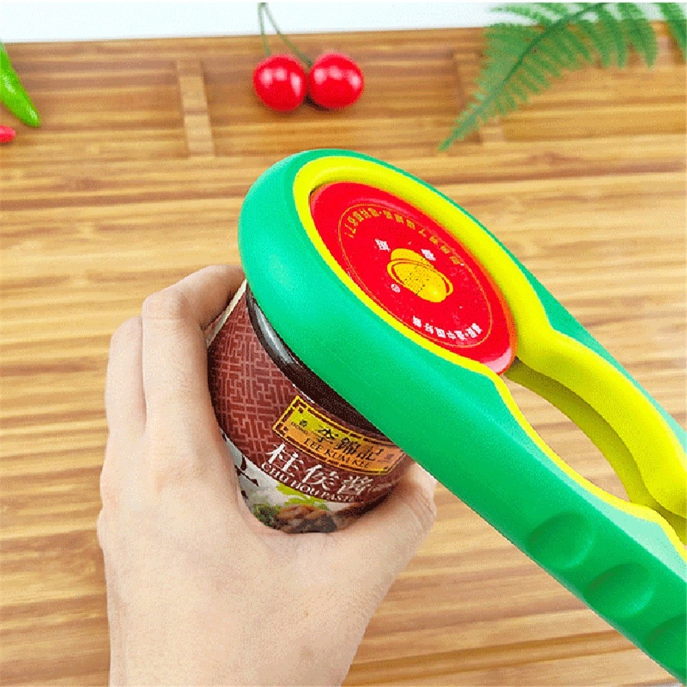 Univerzální multifunkční otvírák lahví a víček 4 v 1 zelený