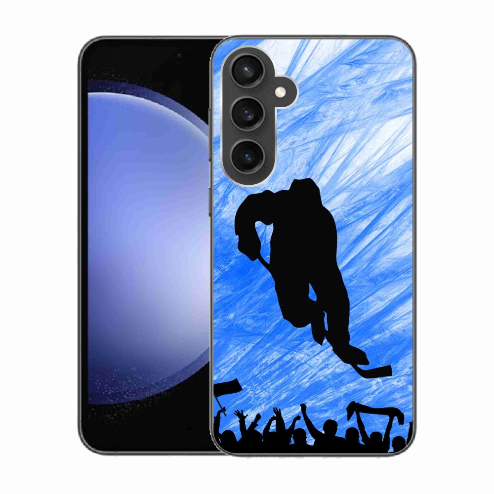 Gelový kryt mmCase na Samsung Galaxy S23 FE - hokejový hráč
