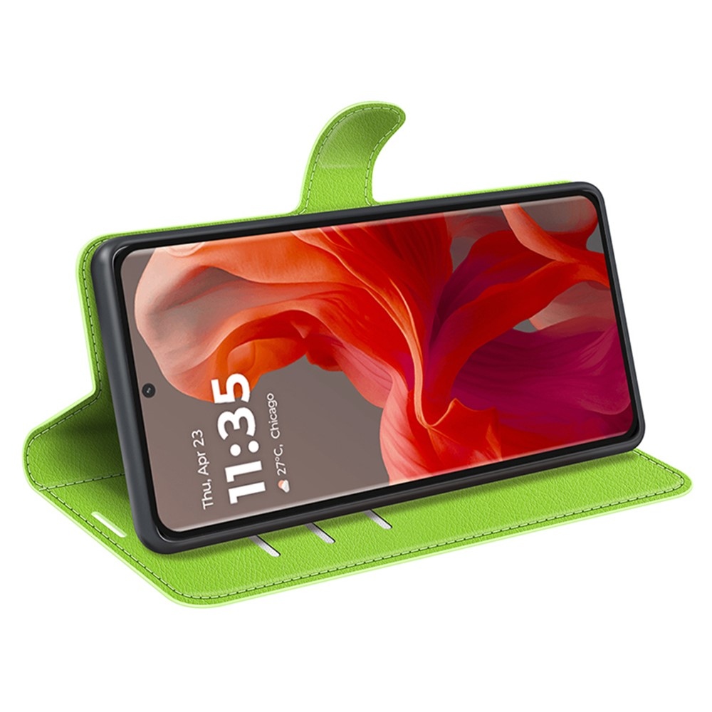 Litchi knížkové pouzdro na Motorola Moto G85 5G - zelené