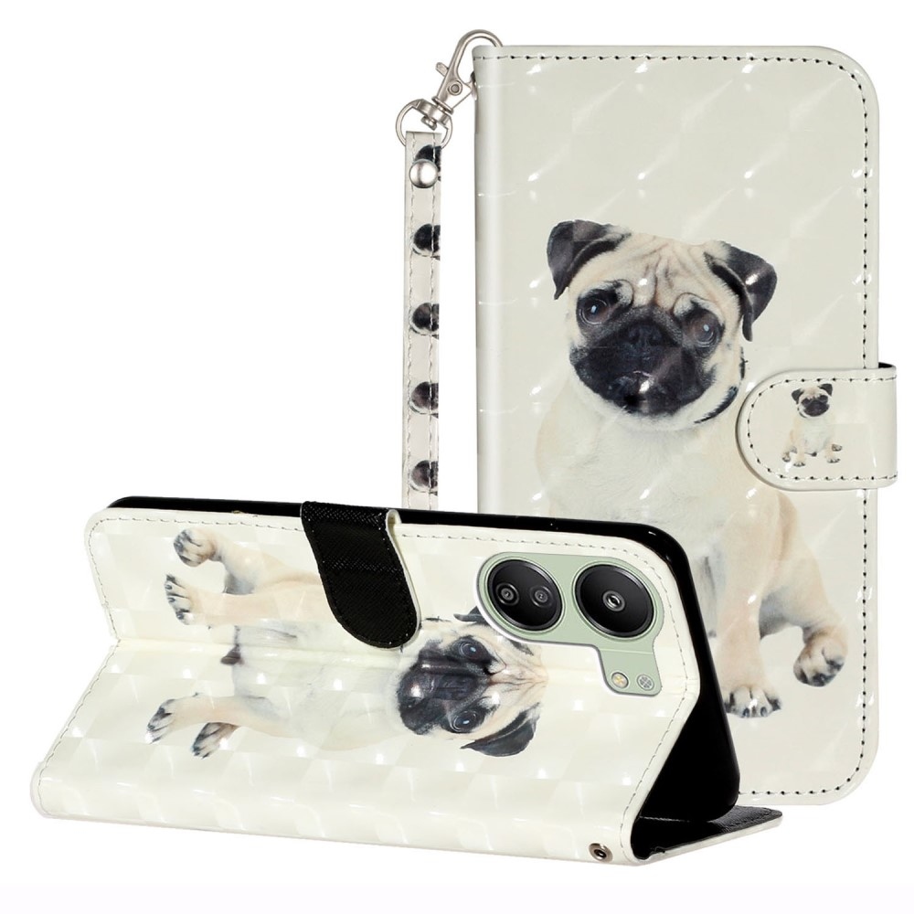 Decor knížkové pouzdro pro Xiaomi Poco C65/Redmi 13C - pejsek