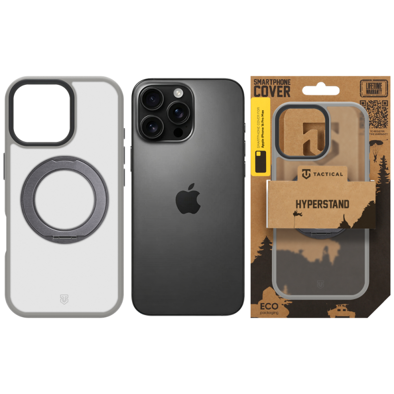 Tactical MagForce Hyperstand Kryt pro Apple iPhone 16 Pro Max Light Grey