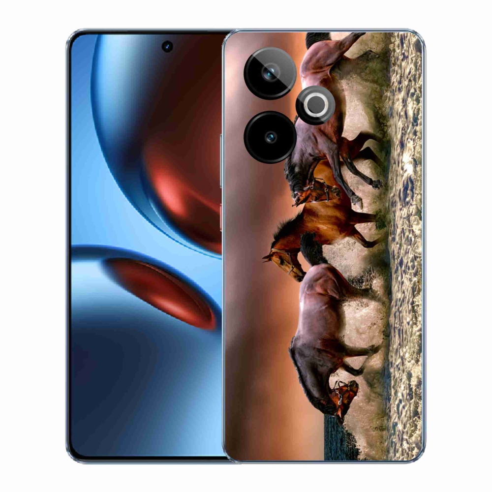 Gelový kryt mmCase na Realme GT 7 5G/GT 7T 5G - koně 1