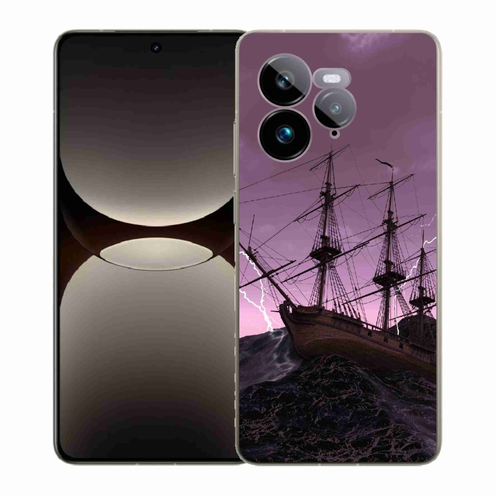 Gelový kryt mmCase na Realme GT 7 Pro 5G - loď v bouři