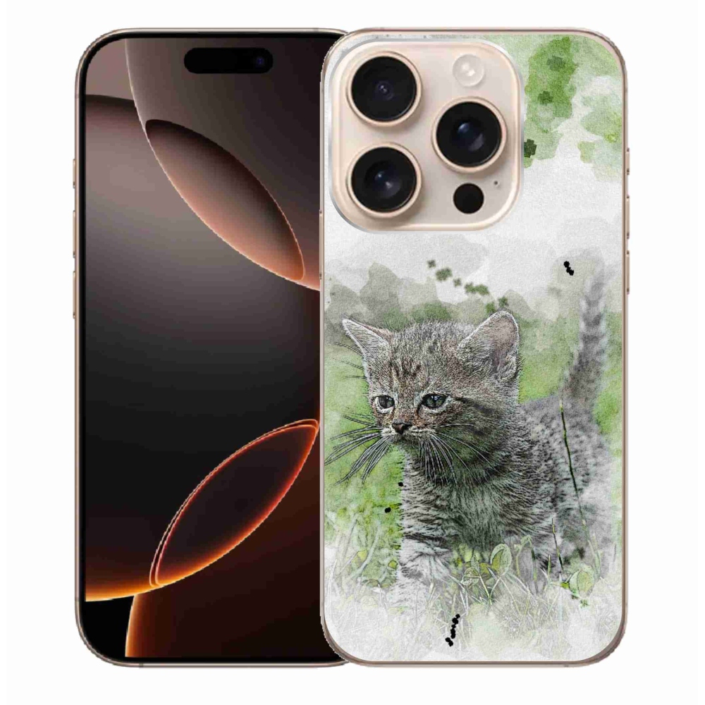 Gelový kryt mmCase na iPhone 16 Pro Max - roztomilé kotě 1