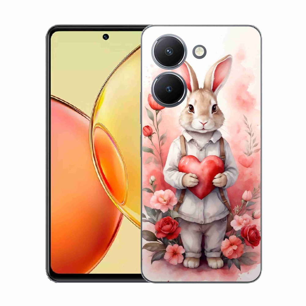 Gelový kryt mmCase na Vivo Y36 - zajíc se srdíčkem