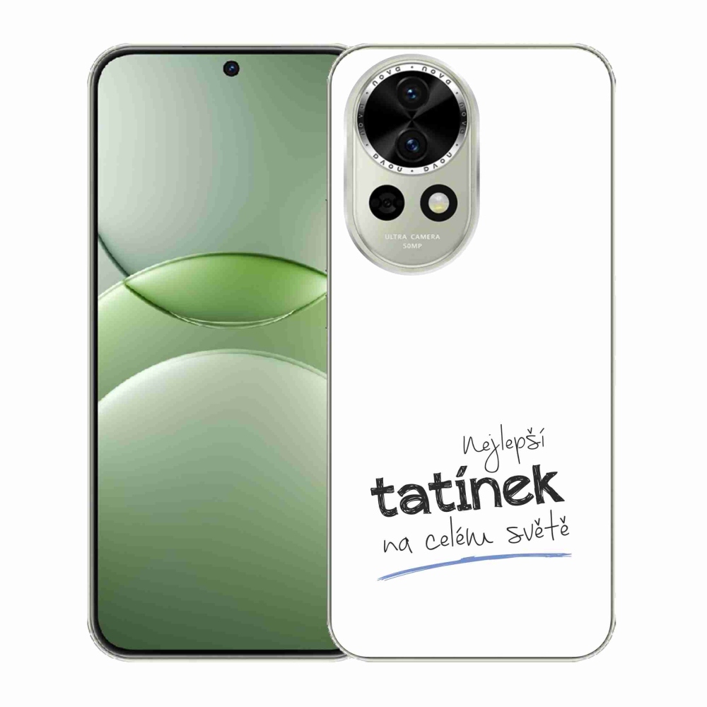 Gelový kryt mmCase na Huawei Nova 13 5G - nejlepší tatínek 4 bílé pozadí