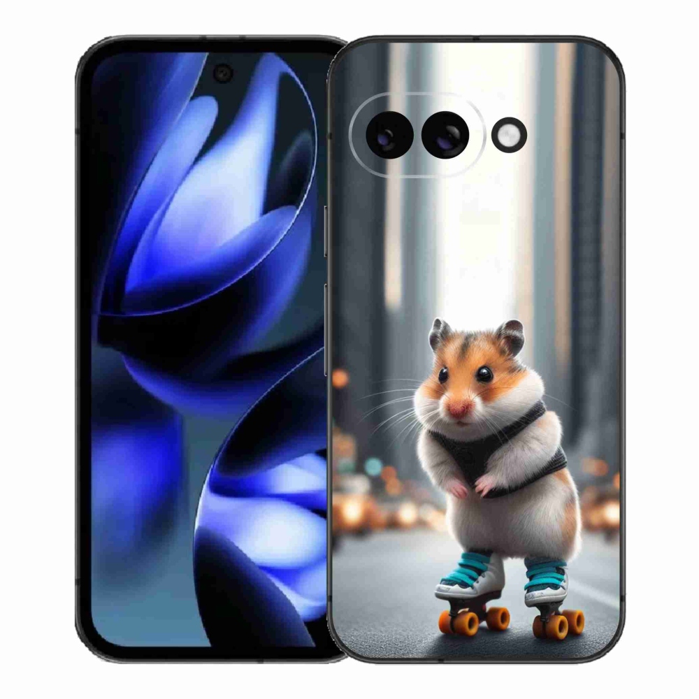 Gelový kryt mmCase na Google Pixel 9a - křeček na bruslích