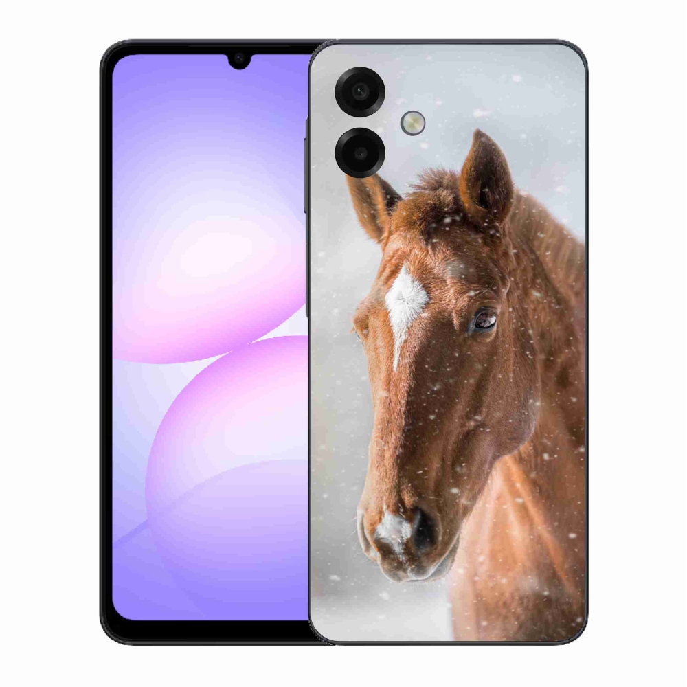 Gelový kryt mmCase na Samsung Galaxy A07 4G - hnědý kůň 2