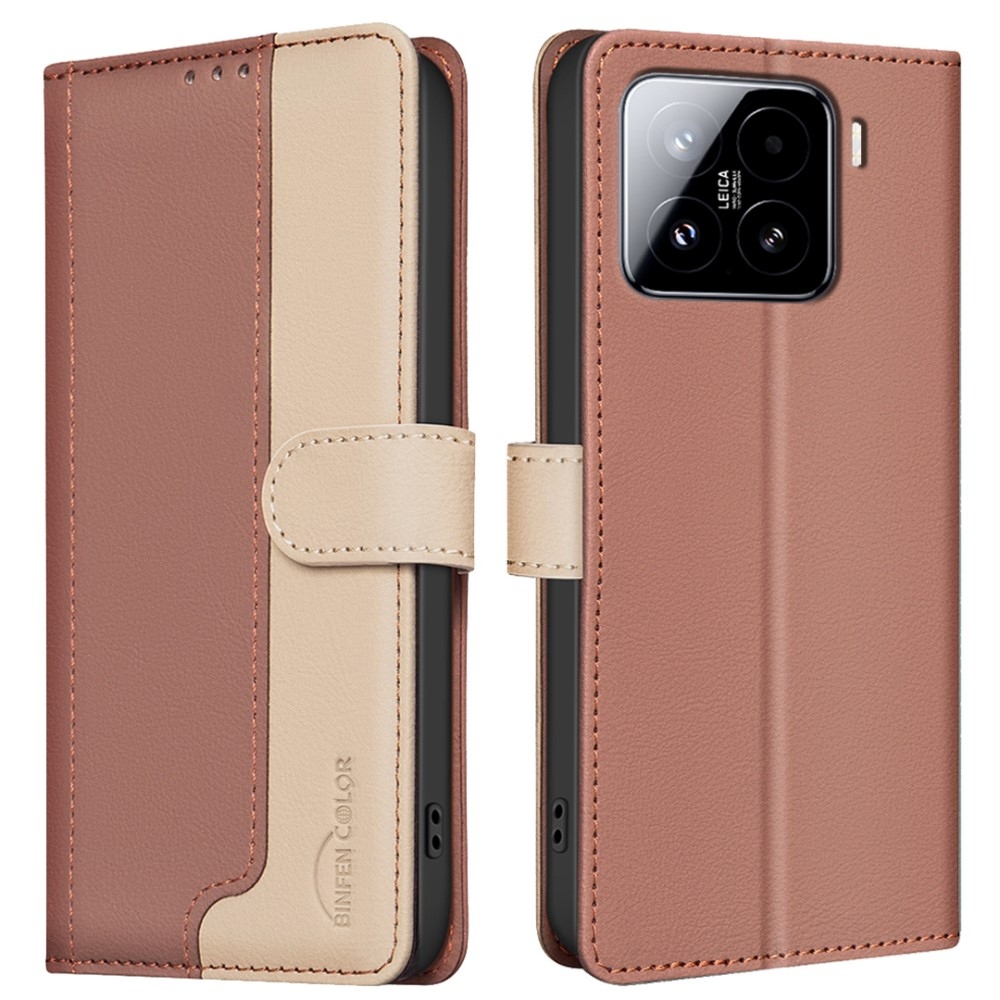 BNF DUO knížkové pouzdro na Xiaomi 15 Pro - hnědé