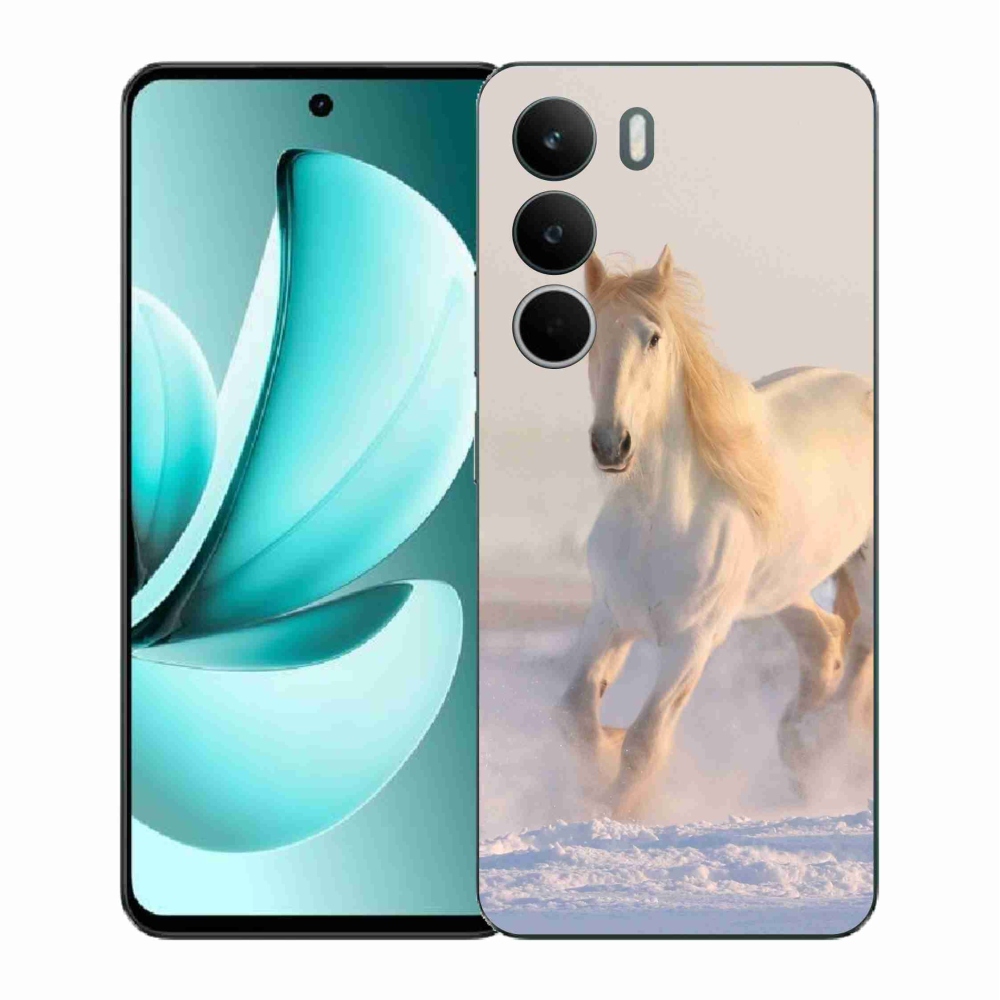 Gelový kryt mmCase na Realme C71 - kůň ve sněhu