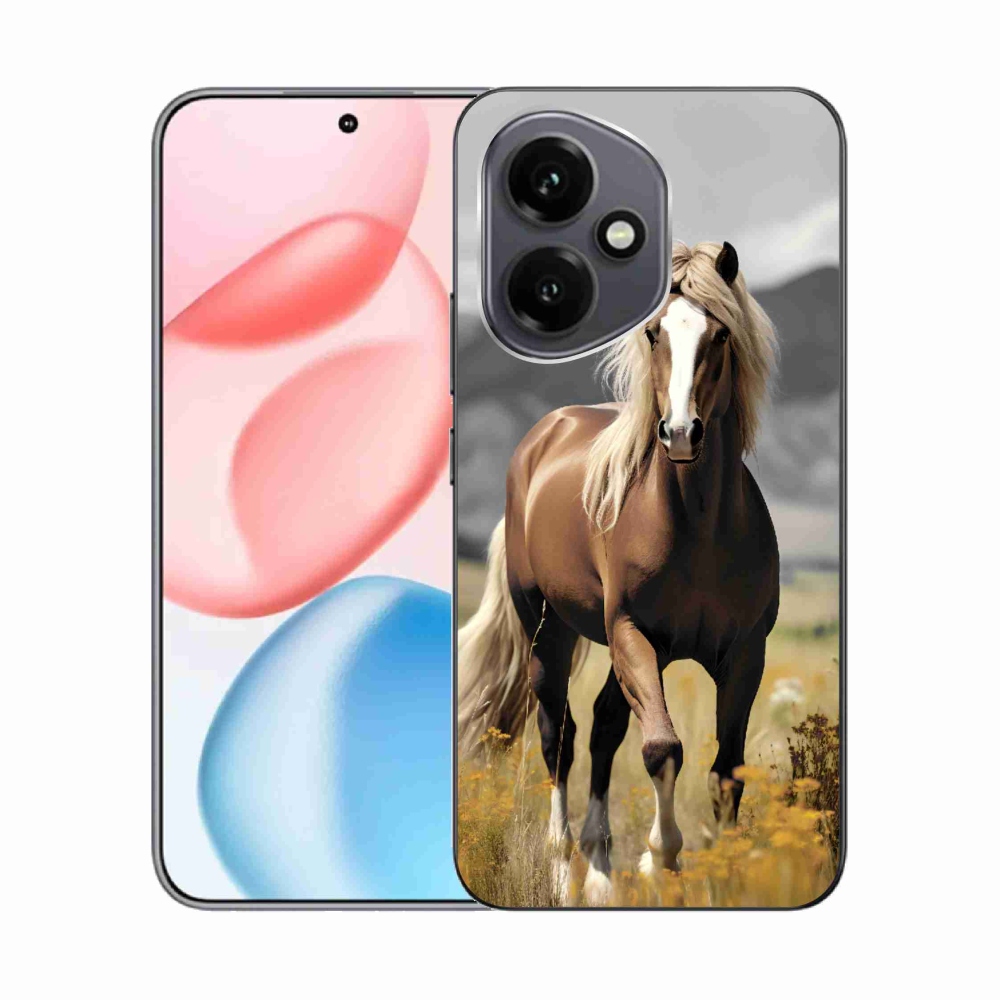 Gelový kryt mmCase na Honor 400 - hnědý kůň 1