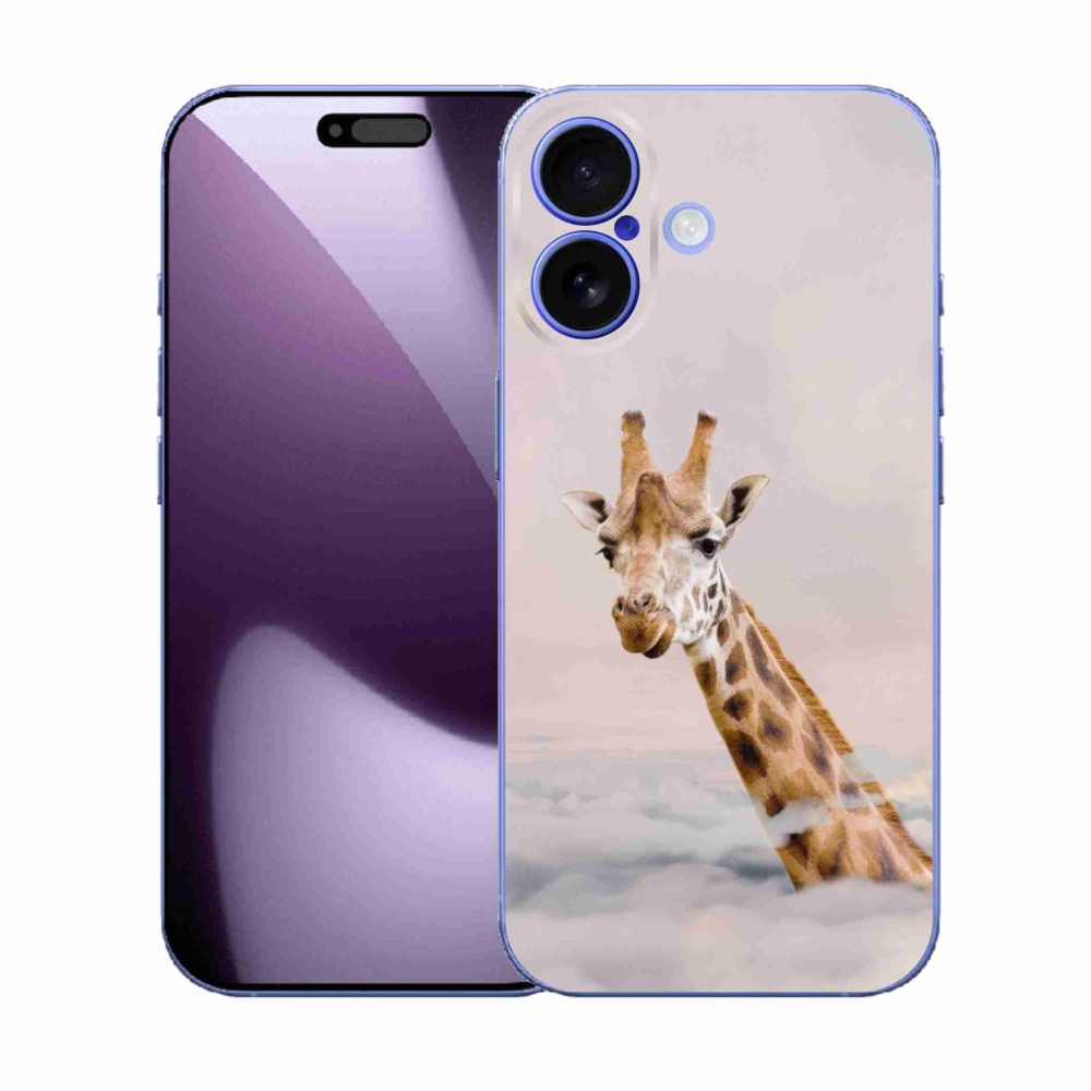Gelový kryt mmCase na iPhone 17 - žirafa v oblacích