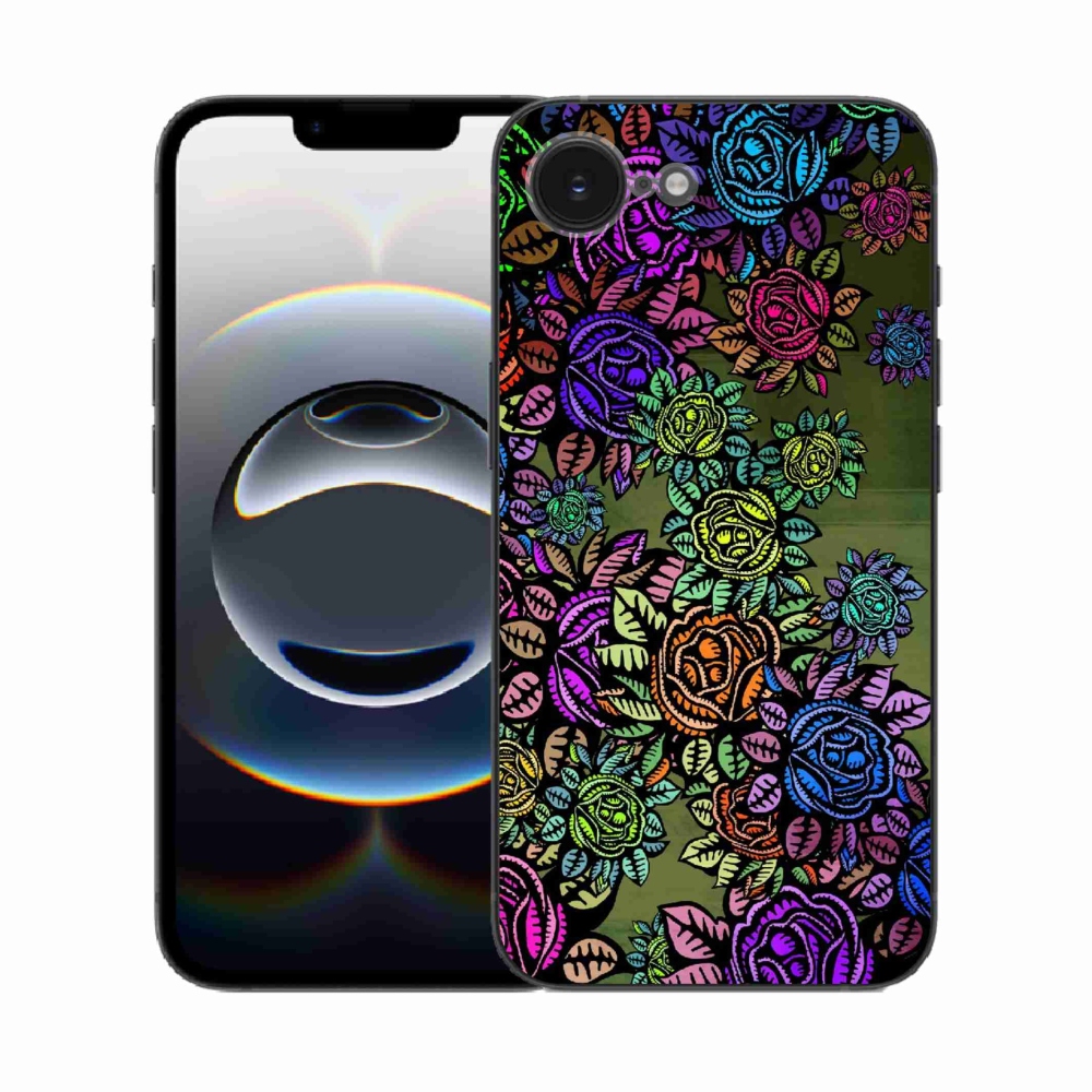 Gelový kryt mmCase na iPhone 16e - květiny 6