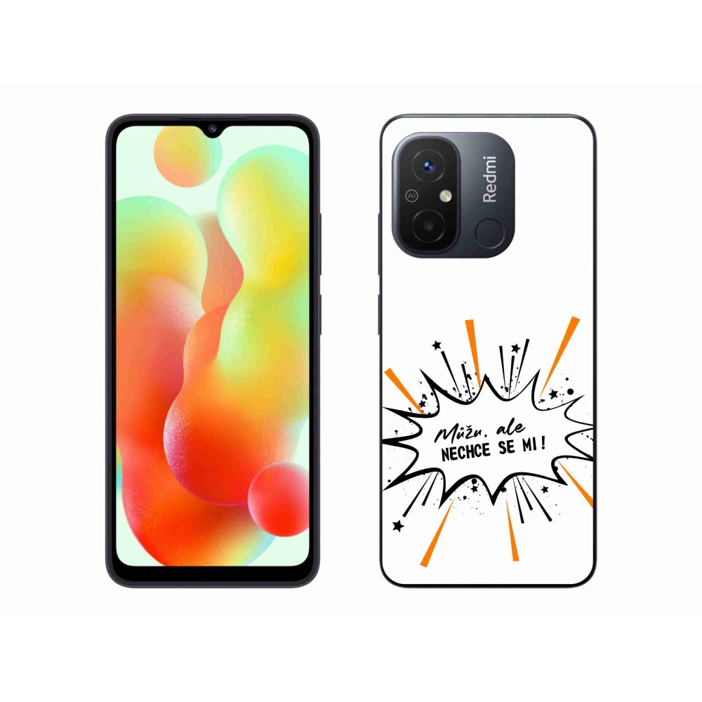 Gelový kryt mmCase na Xiaomi Redmi 12C - vtipný text 11 bílé pozadí