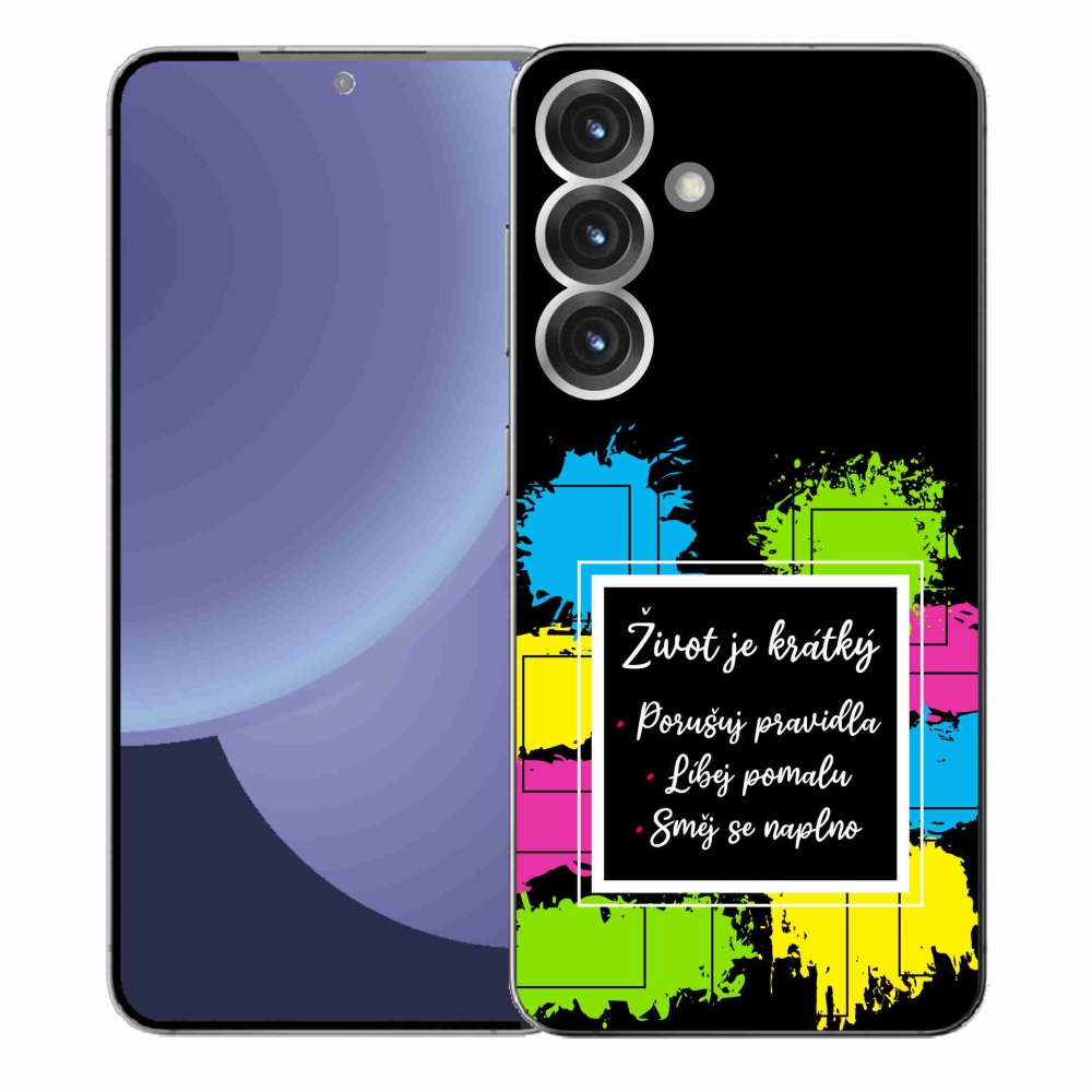 Gelový kryt mmCase na Samsung Galaxy S25+ - citát 5 černé pozadí