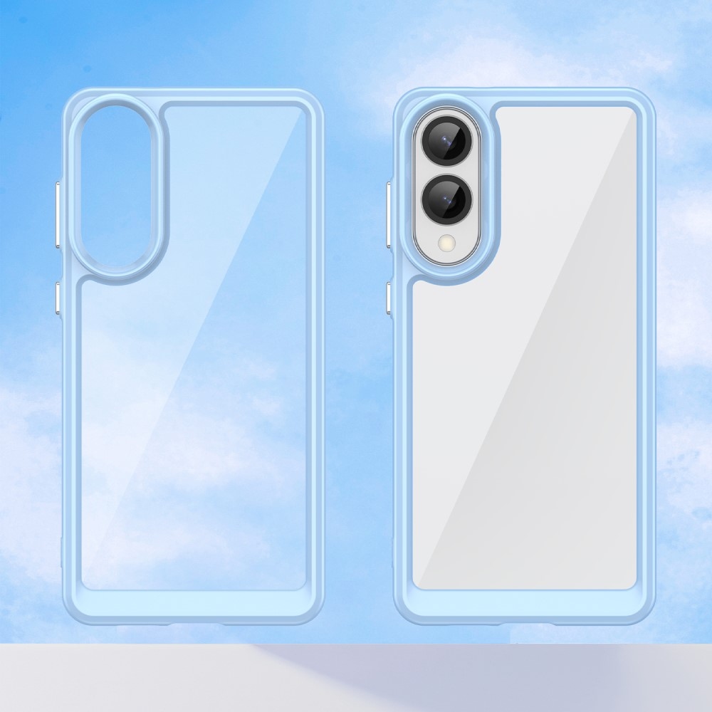 Gelový obal s pevnými zády na Samsung Galaxy S25 Edge - modrý