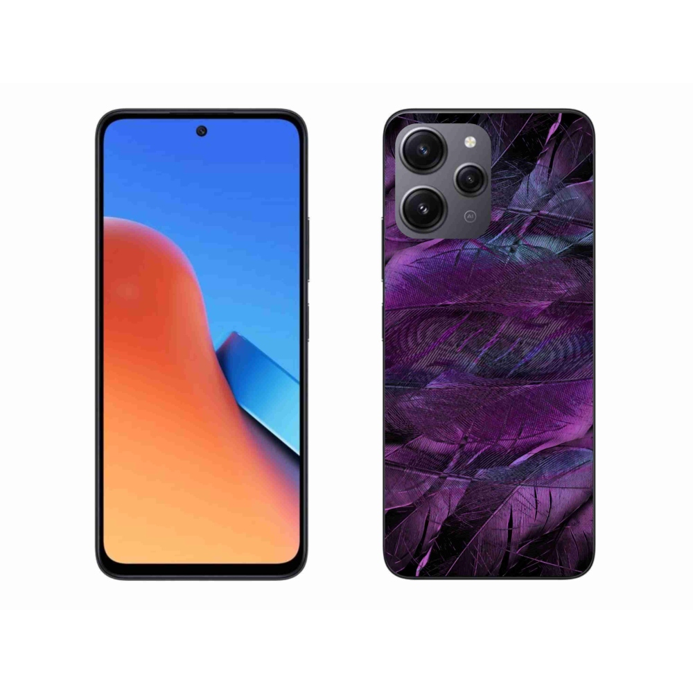 Gelový kryt mmCase na Xiaomi Redmi 12 - fialová pírka