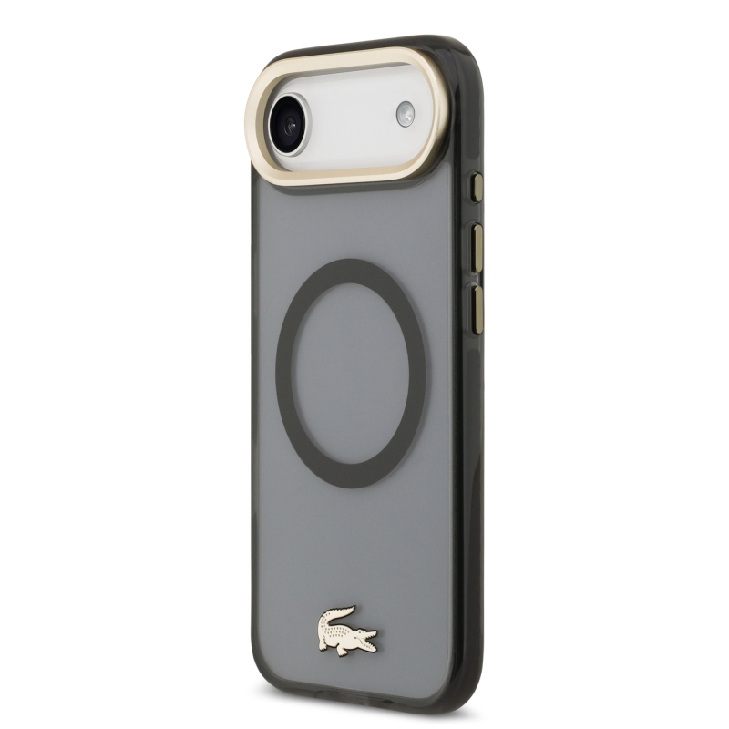 Lacoste PC/TPU Frosted Finish Gold Logo MagSafe Zadní Kryt pro iPhone Air Black
