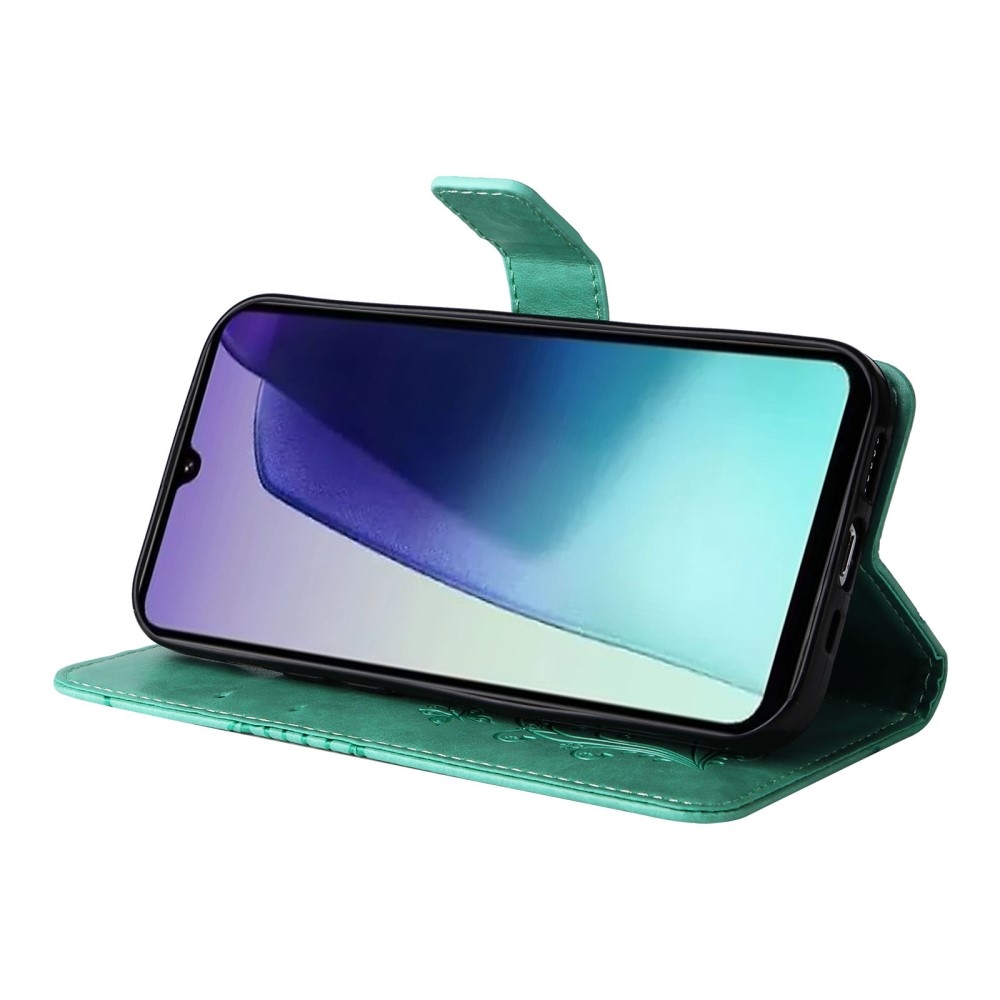 Big Butterfly knížkové pouzdro na Xiaomi Redmi 14C/Poco C75 - modrozelené