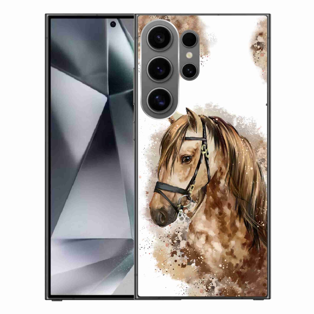 Gelový kryt mmCase na Samsung Galaxy S24 Ultra - hnědý kreslený kůň